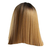 Maxbell Natural Middle Part Wig Synthetic Long Straight Hair For Woman Ombre 02