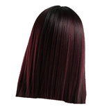 Maxbell Natural Middle Part Wig Synthetic Long Straight Hair For Woman Ombre 03