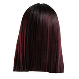 Maxbell Natural Middle Part Wig Synthetic Long Straight Hair For Woman Ombre 03