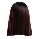 Maxbell Natural Middle Part Wig Synthetic Long Straight Hair For Woman Ombre 03