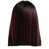 Maxbell Natural Middle Part Wig Synthetic Long Straight Hair For Woman Ombre 03