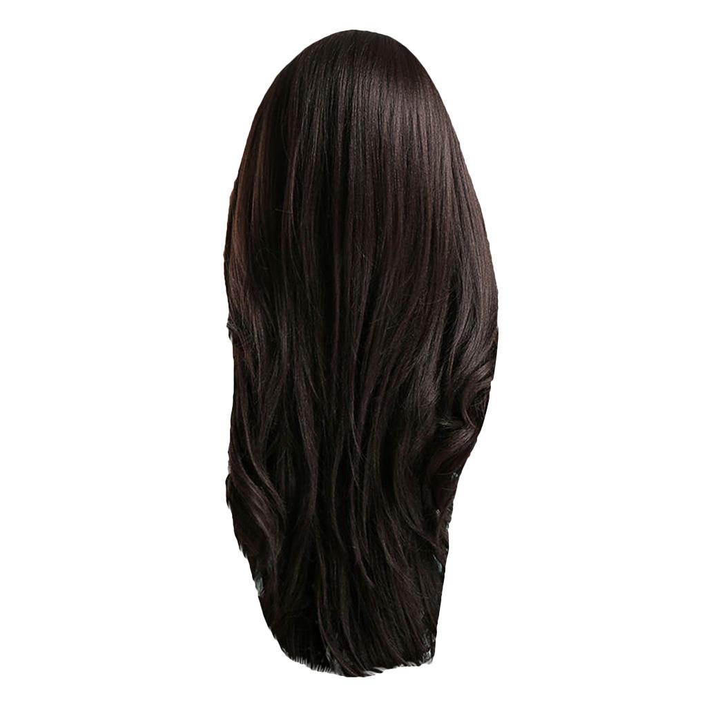 Maxbell Women Long Wave Full Wig Lace Front Curly Wig Cosplay Party Synthetic 26"