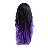 Maxbell 25'' Women Natural Long Synthetic Wig Curly Wave Front Lace Wig Heat Safe