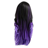 Maxbell 25'' Women Natural Long Synthetic Wig Curly Wave Front Lace Wig Heat Safe