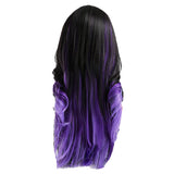 Maxbell 25'' Women Natural Long Synthetic Wig Curly Wave Front Lace Wig Heat Safe