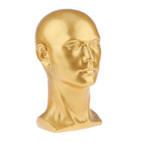 Male Mannequin Manikin Head Glasses Caps Wigs Jewelry Display Stand Model Gold