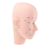 Maxbell Soft Mannequin Training Head with Acupoints Eyelash Makeup Massage Practice