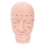 Maxbell Soft Mannequin Training Head with Acupoints Eyelash Makeup Massage Practice