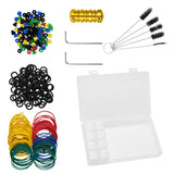 Max Tattoo Machine Needle Supplies Grommets Nipple Bands O-Rings Brush Grip Set Gold