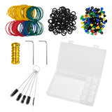 Max Tattoo Machine Needle Supplies Grommets Nipple Bands O-Rings Brush Grip Set Gold