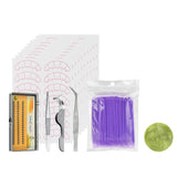 Max Maxb 124x Eyelash Extension Tool Set Eyelashes Grafing Applicator Mixed Purple