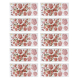 Pack of 10 Sheets Party Waterproof Flower Temporary Tattoo Stickers TBX-037