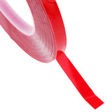 Max 2 Rolls Red Tape Heat Resistant Strong Double Sided Adhesive Sticker 10mx1cm