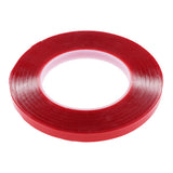 Max 2 Rolls Red Tape Heat Resistant Strong Double Sided Adhesive Sticker 10mx1cm