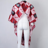 Max Waterproof Hair Cutting Shampoo Cape Salon Hairdressing Gown Cloth Red