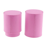 Max PU Empty Storage Container Lipstick Tweezer Makeup Brush Holder Box Pink