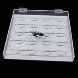 Empty Clear Acrylic 10 Pairs False Eyelash Storage Case Box Strip Fake Lashes Organizer Display Stand Makeup Salon Tool