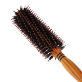 Max Maxb Round Anti-Static Wooden Barrel Hairbrush for Blow Drying Styling Curling Middle