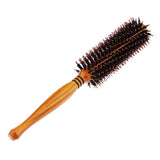 Max Maxb Round Anti-Static Wooden Barrel Hairbrush for Blow Drying Styling Curling Middle