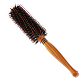 Max Maxb Round Anti-Static Wooden Barrel Hairbrush for Blow Drying Styling Curling Middle