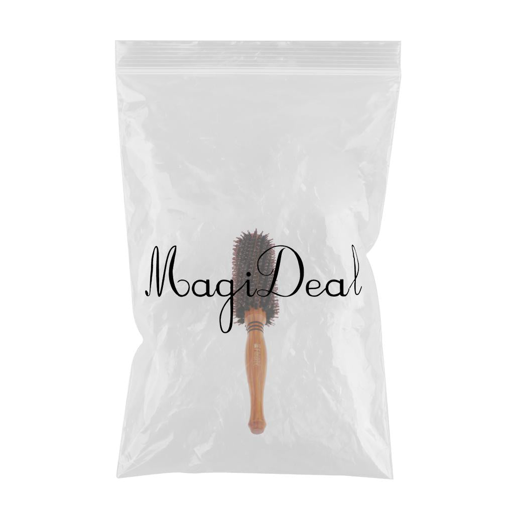 Max Maxb Round Anti-Static Wooden Barrel Hairbrush for Blow Drying Styling Curling Large