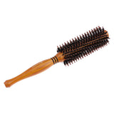Max Maxb Round Anti-Static Wooden Barrel Hairbrush for Blow Drying Styling Curling Large