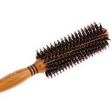 Max Maxb Round Anti-Static Wooden Barrel Hairbrush for Blow Drying Styling Curling Large