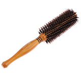 Max Maxb Round Anti-Static Wooden Barrel Hairbrush for Blow Drying Styling Curling Large