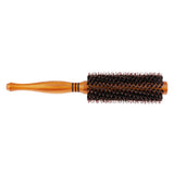 Max Maxb Round Anti-Static Wooden Barrel Hairbrush for Blow Drying Styling Curling Large