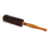 Max Maxb Round Anti-Static Wooden Barrel Hairbrush for Blow Drying Styling Curling Large