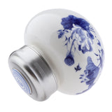 Max Maxb Leakproof Empty Ceramic Loose Powder Makeup Case Tea Tin Pot Container Lotus