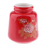 Max Maxb Leakproof Empty Ceramic Powder Makeup Pot Honey Tea Tin Bottle Containers Red