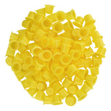 Max Maxb 500 Pieces Disposable Plastic Tattoo Cup Pigment Ink Holder Caps Small Size Yellow