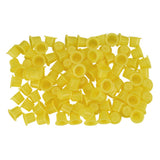 Max Maxb 500 Pieces Disposable Plastic Tattoo Cup Pigment Ink Holder Caps Small Size Yellow