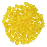 Max Maxb 500 Pieces Disposable Plastic Tattoo Cup Pigment Ink Holder Caps Small Size Yellow