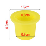 Max Maxb 500 Pieces Disposable Plastic Tattoo Cup Pigment Ink Holder Caps Small Size Yellow