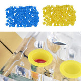 Max Maxb 500 Pieces Disposable Plastic Tattoo Cup Pigment Ink Holder Caps Small Size Yellow