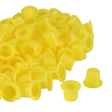 Max Maxb 500 Pieces Disposable Plastic Tattoo Cup Pigment Ink Holder Caps Small Size Yellow