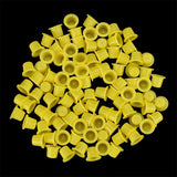 Max Maxb 500 Pieces Disposable Plastic Tattoo Cup Pigment Ink Holder Caps Small Size Yellow