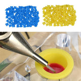 Max Maxb 500 Pieces Disposable Plastic Tattoo Cup Pigment Ink Holder Caps Small Size Yellow