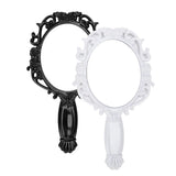 Max Maxb Retro Antique Cosmetic Flat Handle Beauty Vintage Round Makeup Mirrors Black