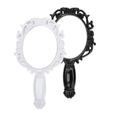 Max Maxb Retro Antique Cosmetic Flat Handle Beauty Vintage Round Makeup Mirrors Black