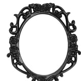 Max Maxb Retro Antique Cosmetic Flat Handle Beauty Vintage Round Makeup Mirrors Black