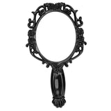 Max Maxb Retro Antique Cosmetic Flat Handle Beauty Vintage Round Makeup Mirrors Black