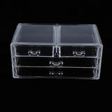Max Maxb Acrylic Table Makeup Cosmetic Organizer Case Display Holder Storage Drawer 4 Drawers