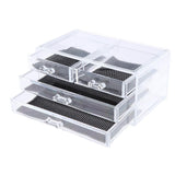 Max Maxb Acrylic Table Makeup Cosmetic Organizer Case Display Holder Storage Drawer 4 Drawers