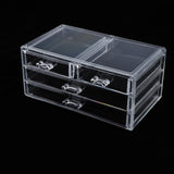 Max Maxb Acrylic Table Makeup Cosmetic Organizer Case Display Holder Storage Drawer 4 Drawers
