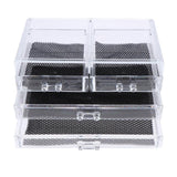Max Maxb Acrylic Table Makeup Cosmetic Organizer Case Display Holder Storage Drawer 4 Drawers