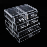 Max Maxb Acrylic Makeup Drawer Organizer Jewelry Nail Art Tools Storage Display Case  6 Drawer