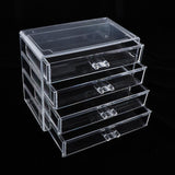 Max Maxb Acrylic Makeup Drawer Organizer Jewelry Nail Art Tools Storage Display Case  4 Drawer